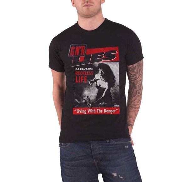 Guns N Roses Living With The Danger rock metal Official T-Shirt XL NWT UK made - Picture 1 of 4